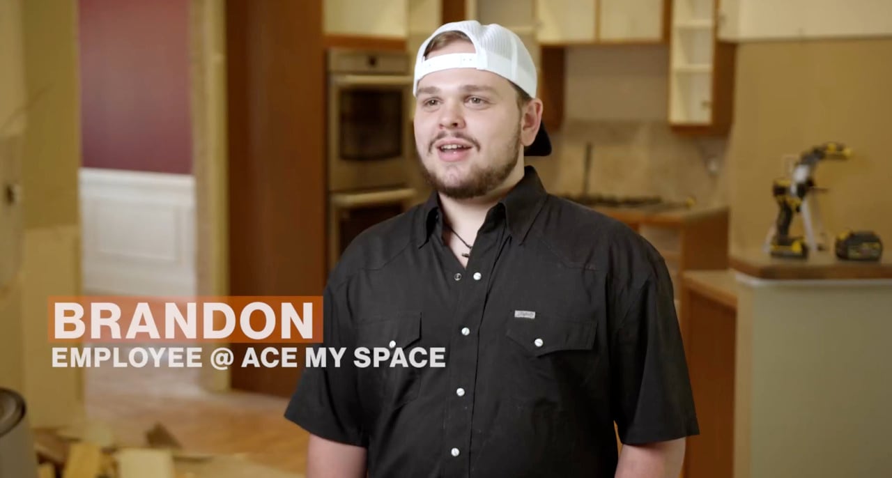A tradesman talking about networking opportunities