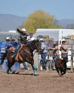 Cassidy riding in the rodeo