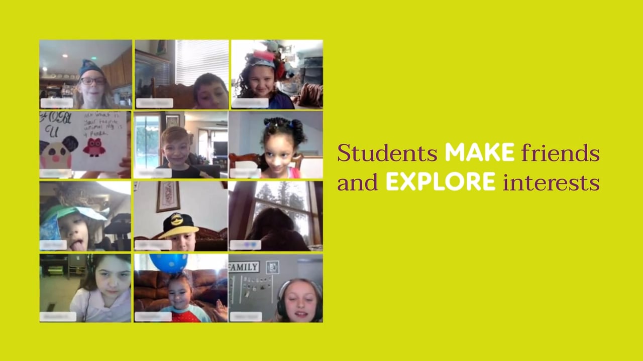 Connections Academy students chatting online during a video call